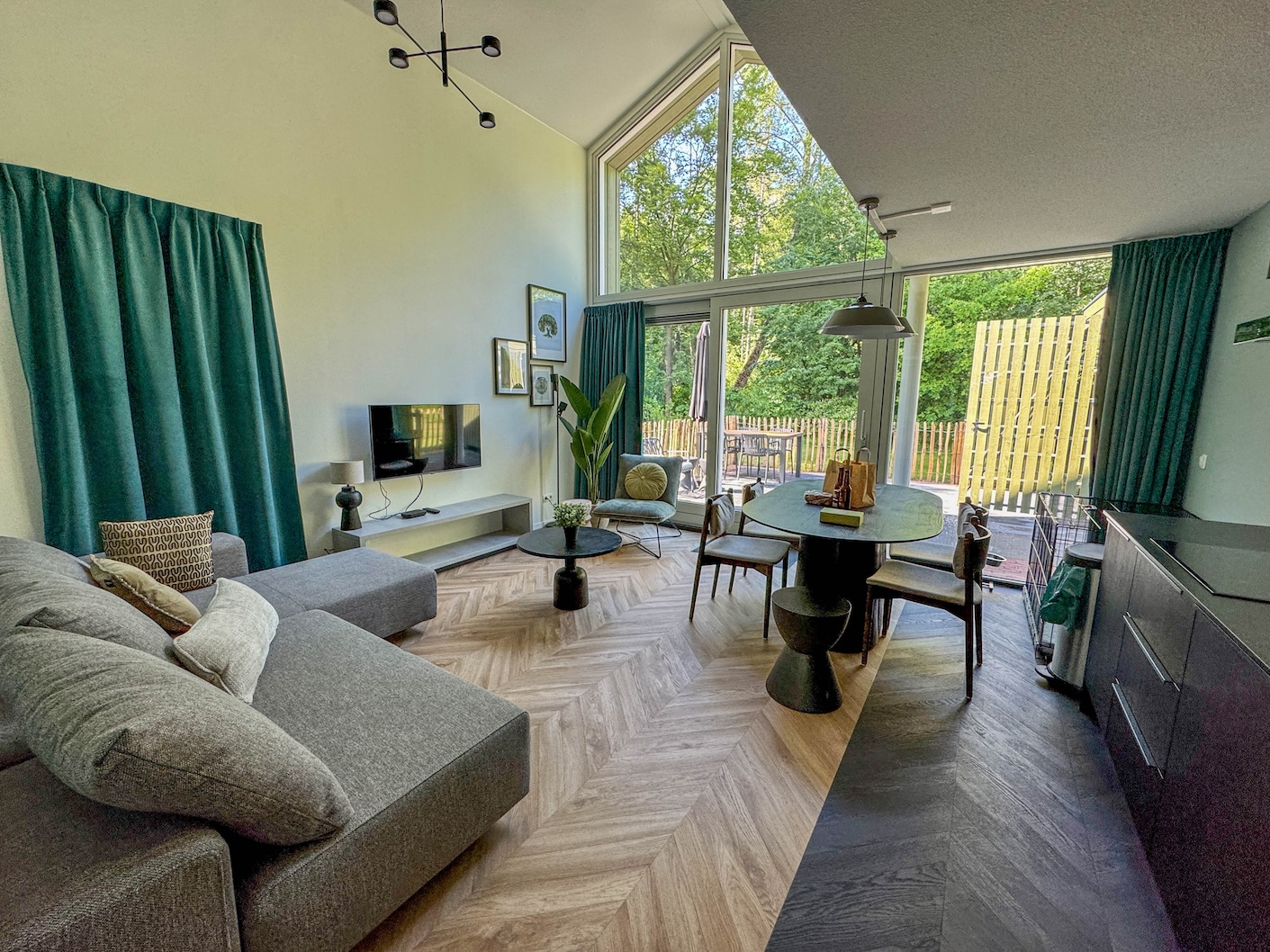 Woonkamer in een vakantiehuis