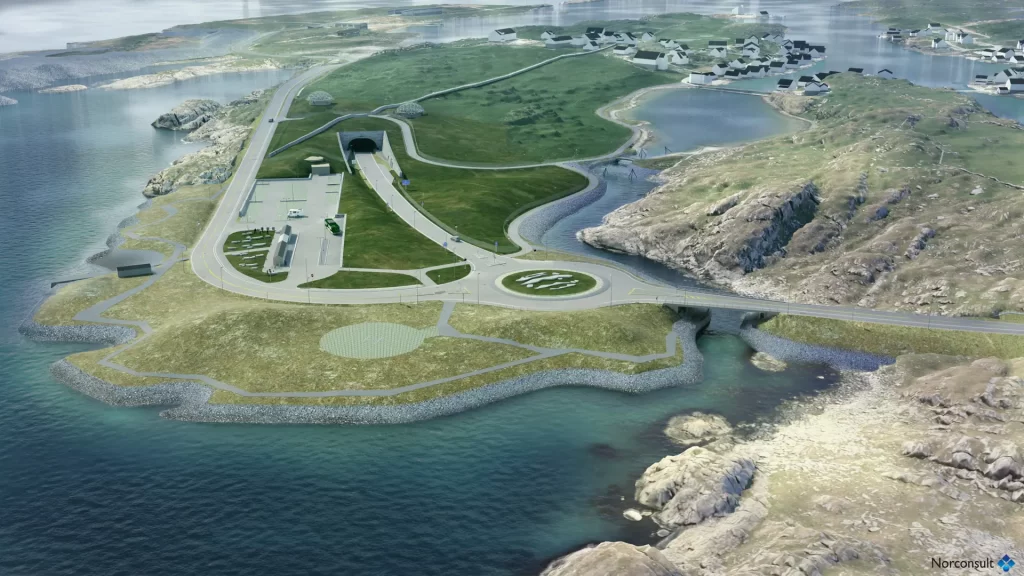 Impressie van de Boknafjordtunnel
