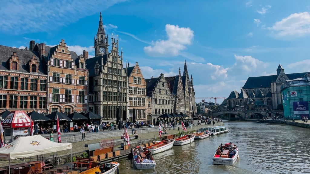 Uitzicht op de keyserlei van Gent