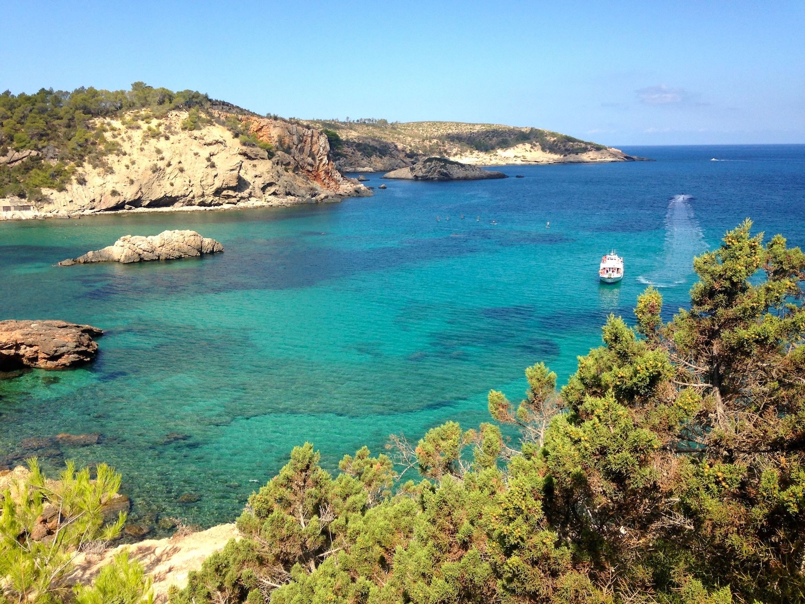 Strand in het noorden van Ibiza