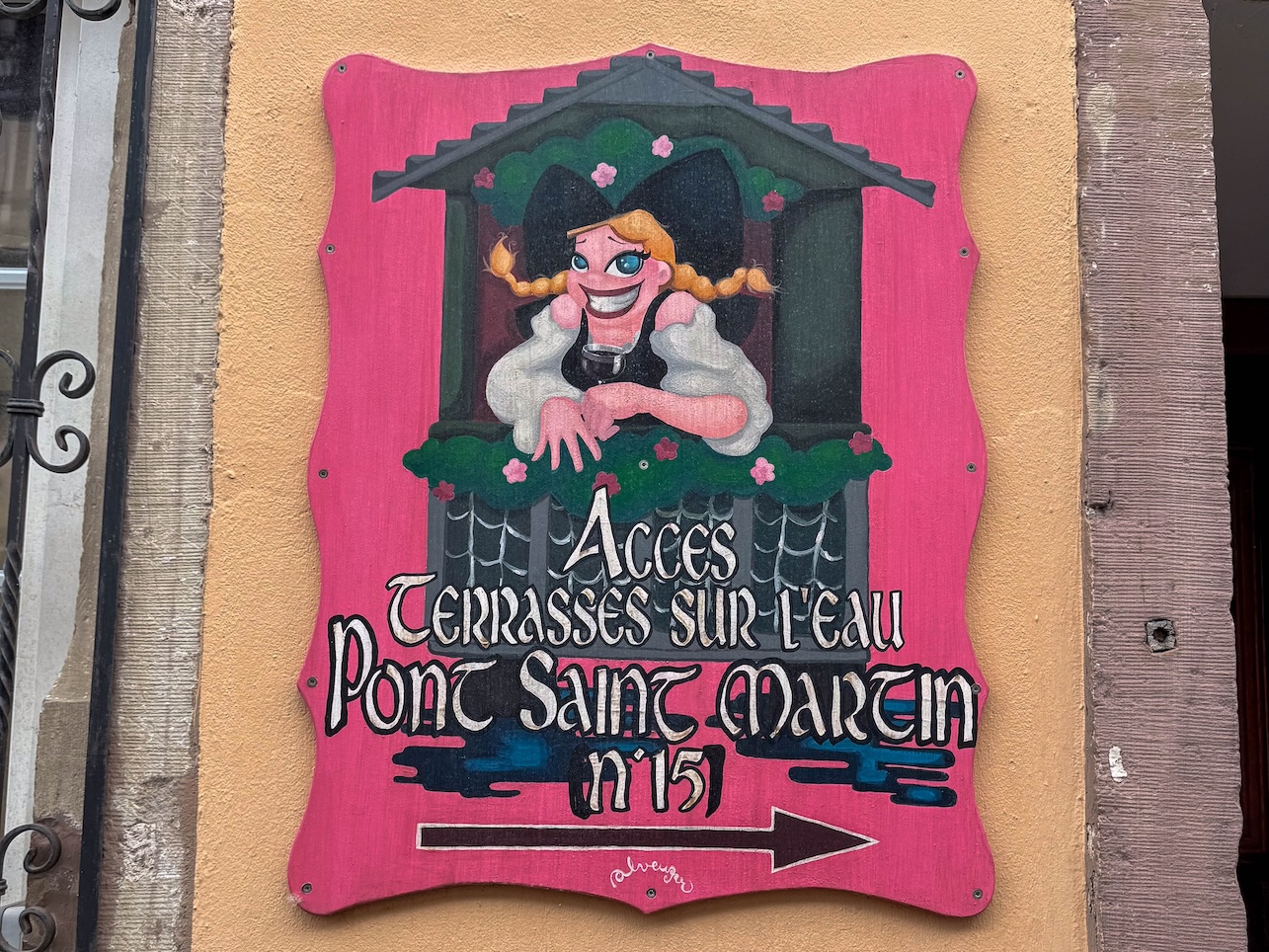 Grappig bordje in Straatsburg