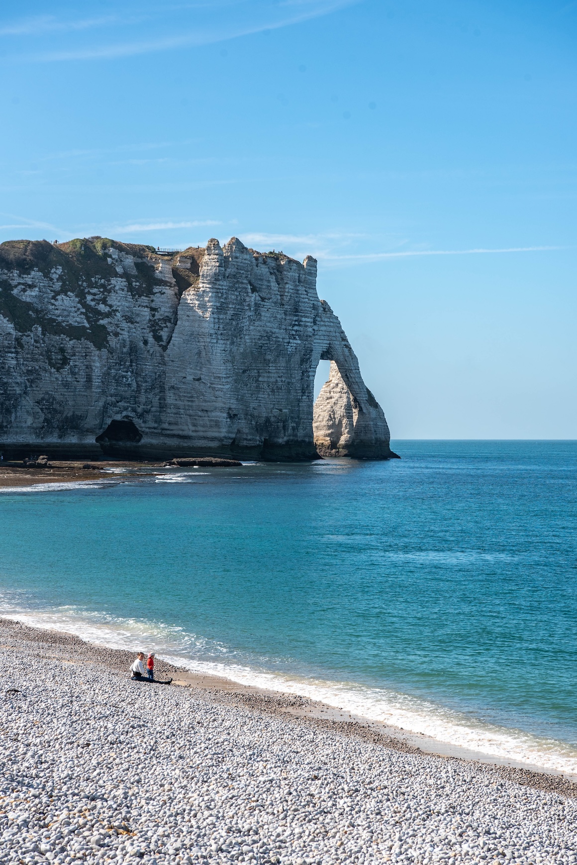 Iconische witte krijtrotsen in Etretat