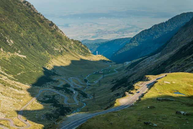 De fameuze Transfagarasan autoroute door het Fagarasan gebergte