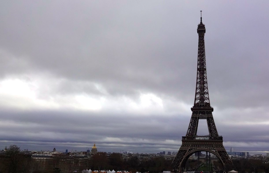 Uitzicht op de Eiffeltoren vanaf Trocad\u00e9ro