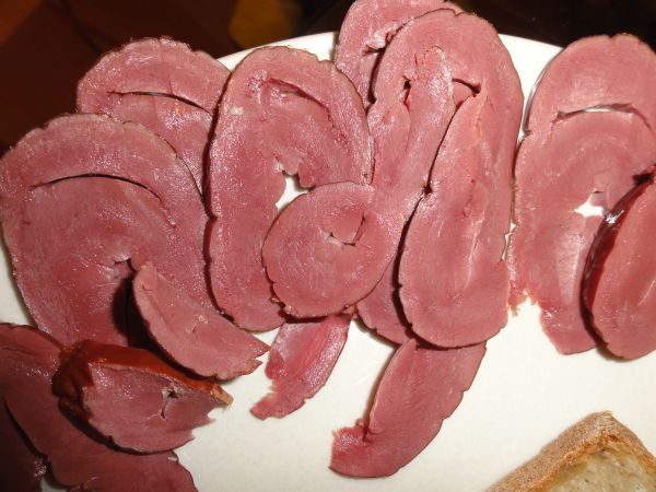 Rendier hart, voor de Noren een delicatesse en vergelijkbaar met Spaanse ham