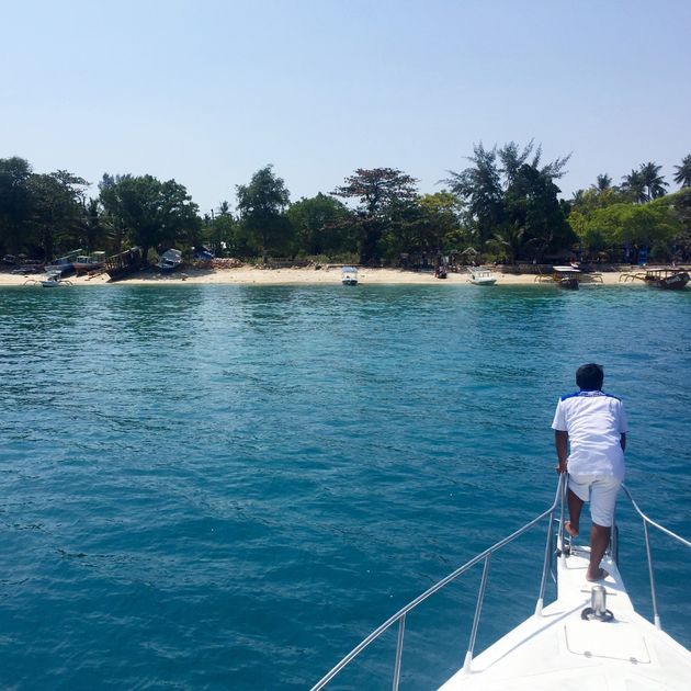 Aankomst met de boot op Gili Air