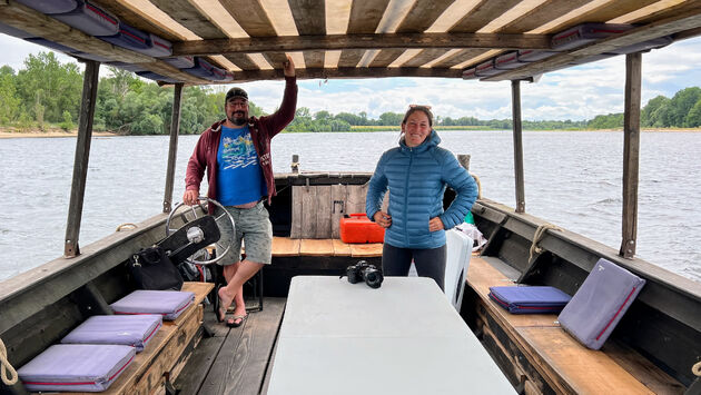 Varen op de Loire samen met Alexis en zijn vriendin