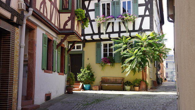 Wandelen door het oude centrum van Aschaffenburg