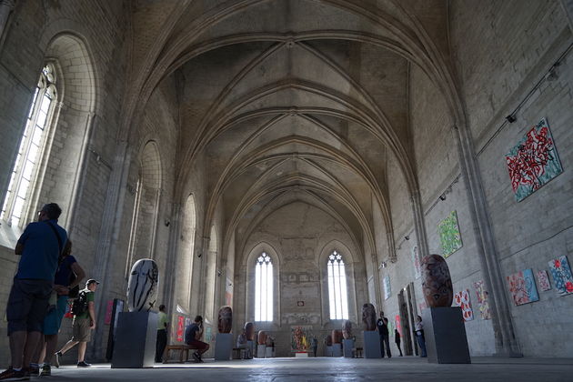 Opmerkelijke kunst binnen in het Palais des Papes