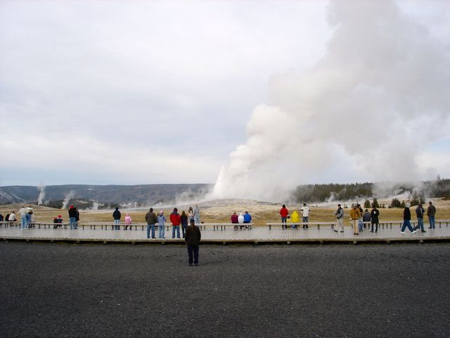 Old Faithful: de beroemde geiser in Yellowstone