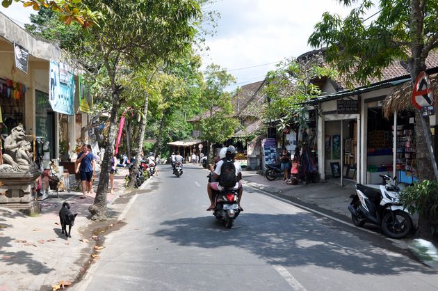 Op de scooter in Ubud