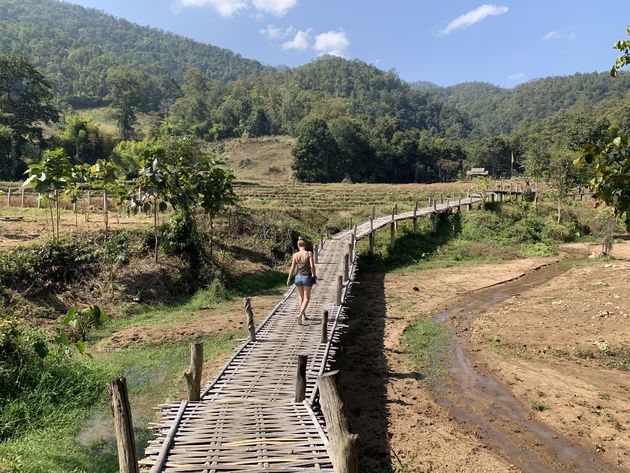 <em>De bamboo bridge in Pai<\/em>