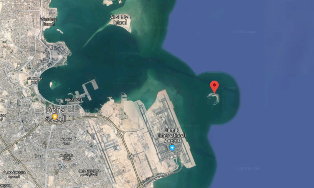 Banana Island ligt 15 kilometer uit de kust van Doha