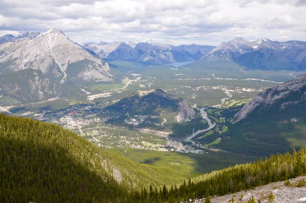 Uitzicht over Banff en de Rockies