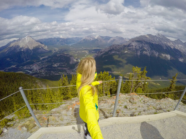 Uitzicht op Banff vanaf Sulphur Mountain
