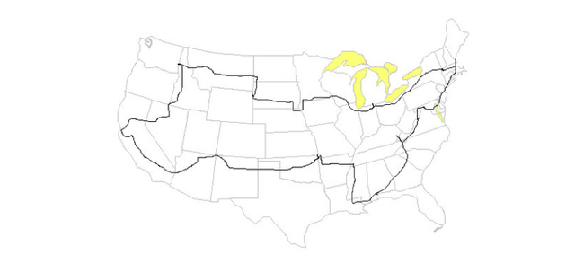 De ultieme route van een roadtrip door alle Amerikaanse staten in \u00e9\u00e9n week