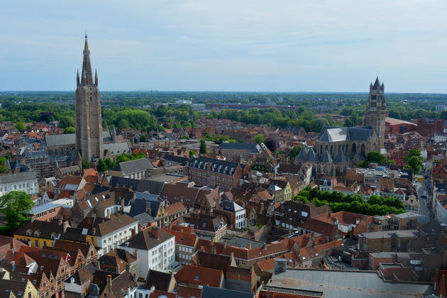 Uitzicht over Brugge vanaf de Belforttoren