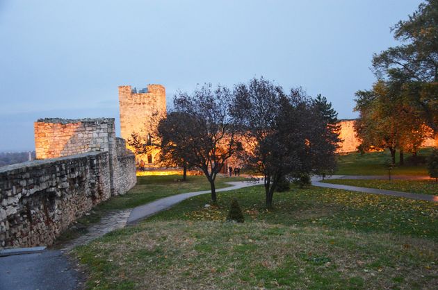 Het fort dat in het park Kalemegdan ligt