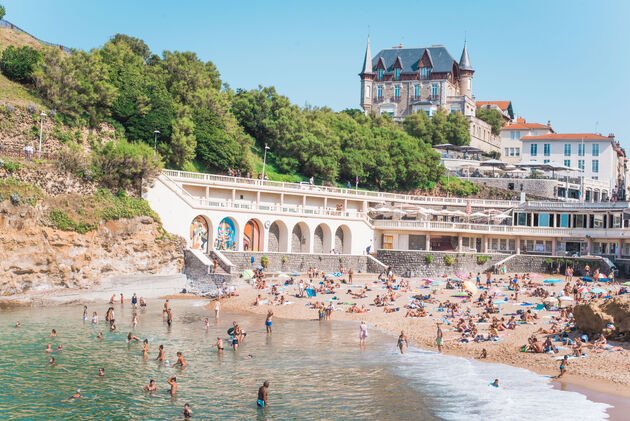 Een van de fijne stranden van Biarritz 