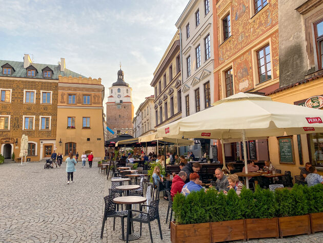 De levindige oude binnenstad van Lublin