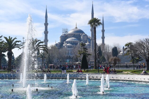 De Blauwe Moskee is een van de highlights van Istanbul in het Europese deel