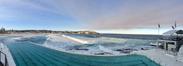 Het beroemde zwembad in zee op Bondi Beach