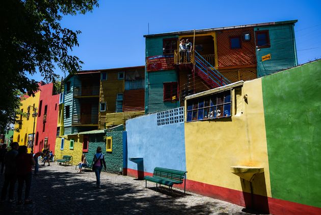 El Caminito, het beroemde gekleurde straatje in de wijk La Boca