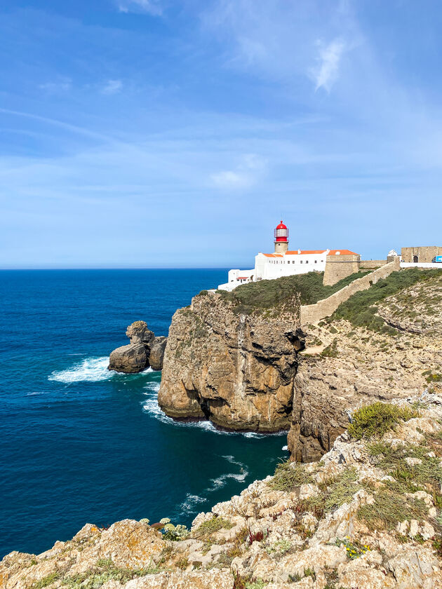 En daar is de beroemde vuurtoren op het meest zuidwestelijke puntje van het vasteland van Europa