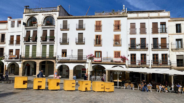 Caceres in Extremadura, de stad gebouwd op heuvels, vlakke straten bestaan hier niet