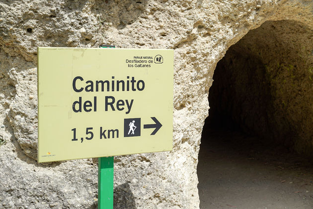De ingang van Caminito del Rey - Camino del Rey