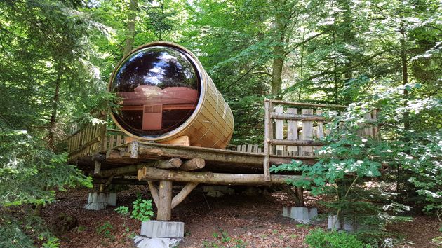 Kamperen in oude wijnvaten