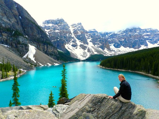 Uitzicht op de prachtige Canadese bergmeren