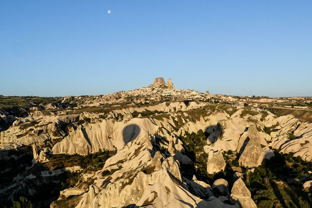 Ons uitzicht over het bijzondere landschap van Cappadoci\u00eb