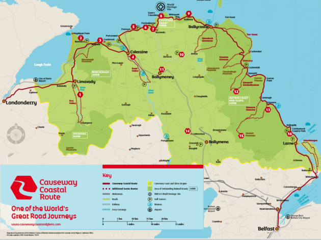 De Causeway Coastal Route: van Belfast naar Londonderry