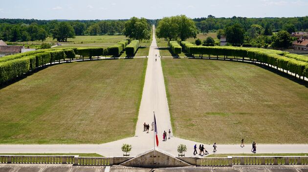 De tuinen voor het kasteel geven een beeld van het grote landgoed Chateau de Chambord