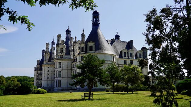 Ch\u00e2teau de Chambord gefotografeerd vanuit misschien wel de mooiste kant