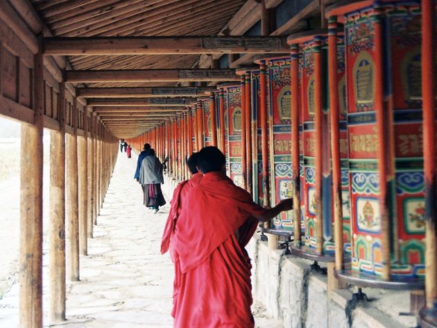 Monikken in het Labrang-klooster