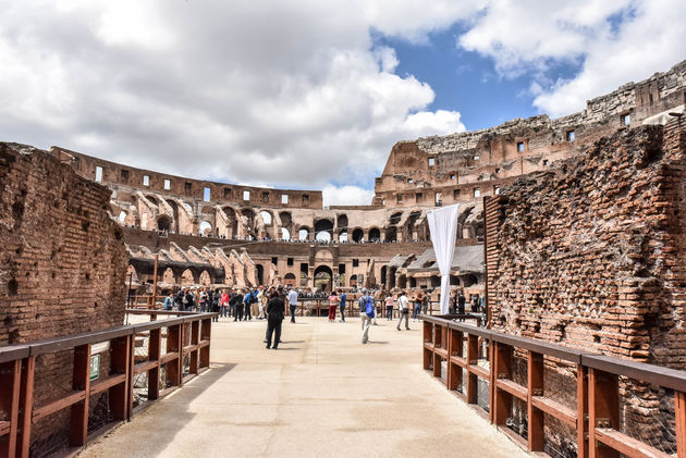 De entree van het Colosseum, waarlangs ook de gladiatoren naar binnen kwamen