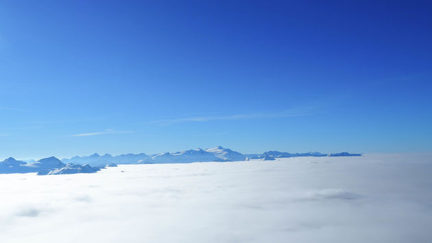 In Kaprun kun je ski\u00ebn boven de wolken