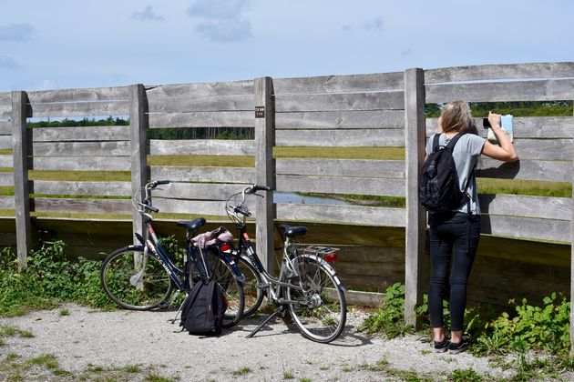 We spotten een leuk doorkijkje tijdens het fietsen