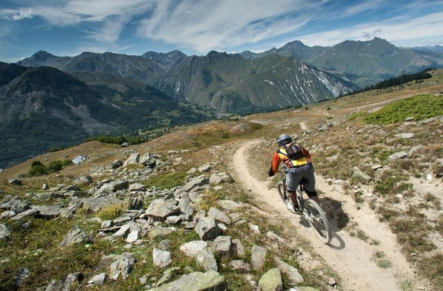 Mountainbiken is een populaire sport in Les Menuires
