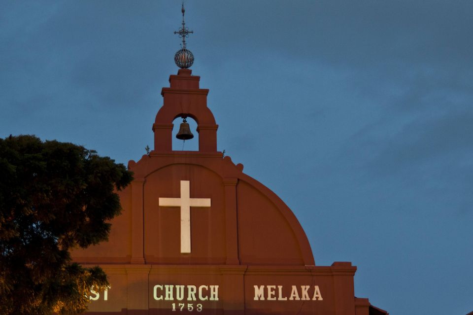 De beroemde kerk van Melaka