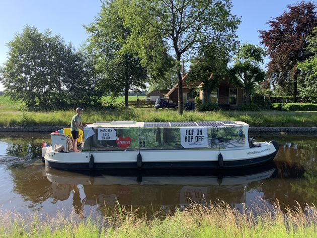 <em>`Onze` elektrische boot, waarmee we 4 dagen lang hebben gevaren<\/em>