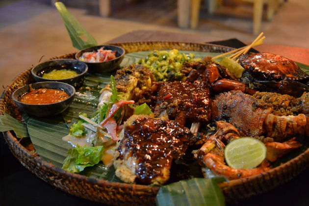 Overal in Bali is het eten heerlijk, lekker alles proeven dus!