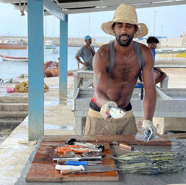 <em>Versere vis dan hier op de vismarkt in Palmeira ga je niet vinden.<\/em>