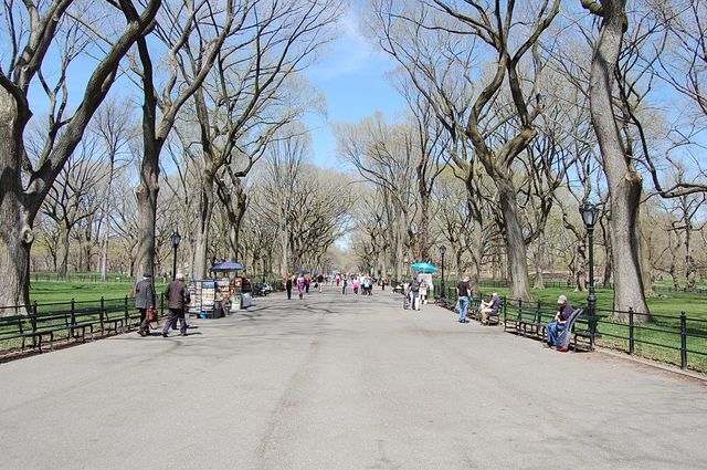 The Mall, het wereldberoemde pad door Central Park heen