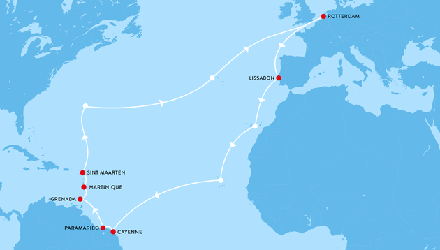 <em>De route die de fair ferry aflegt<\/em>