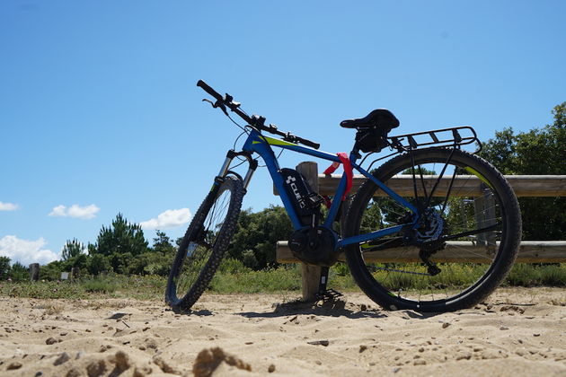 Fietsen in het zand