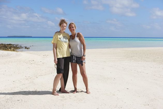 Floortje en Rose op Palmserston Island