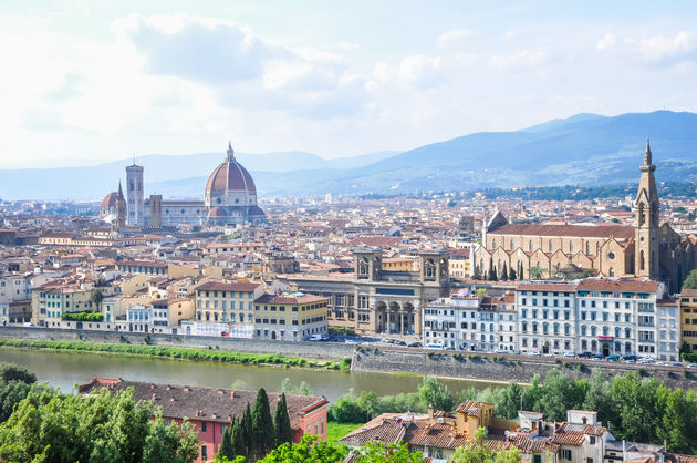 Uitzicht op Florence vanaf Piazzale Michelangelo
